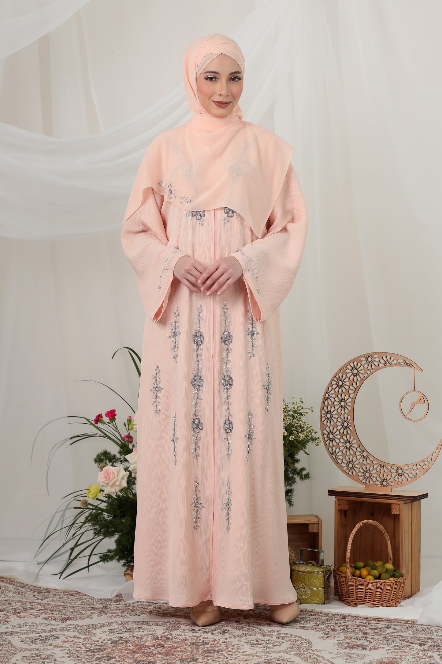 MAHAR ABAYA PEACH