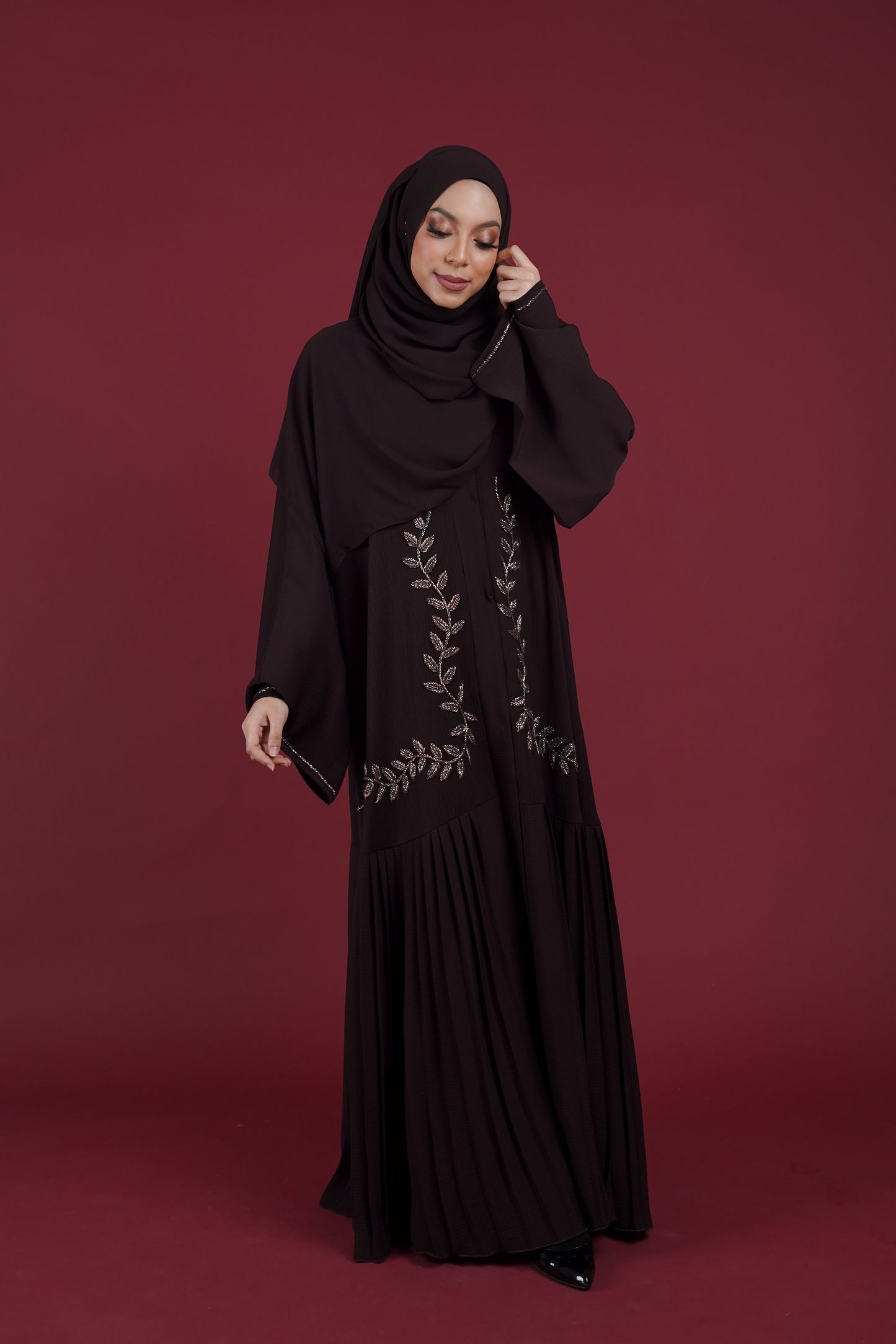 REYZAN ABAYA BROWN FUDGE