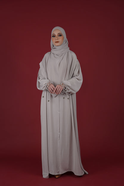 HAZEL ABAYA MOON GREY