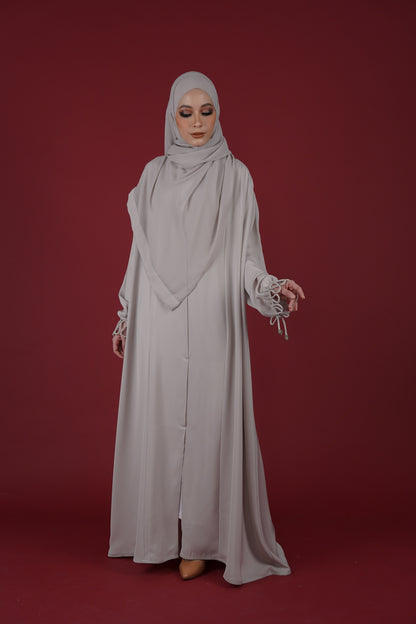 HAZEL ABAYA MOON GREY