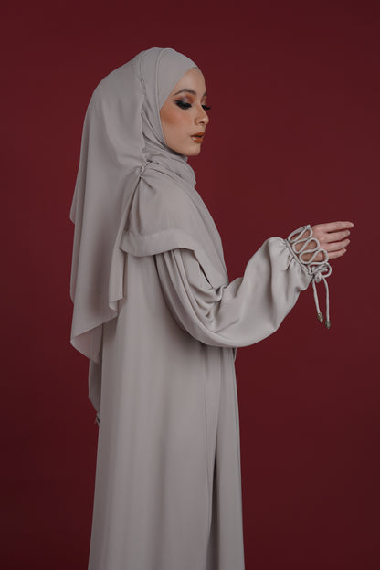 HAZEL ABAYA MOON GREY