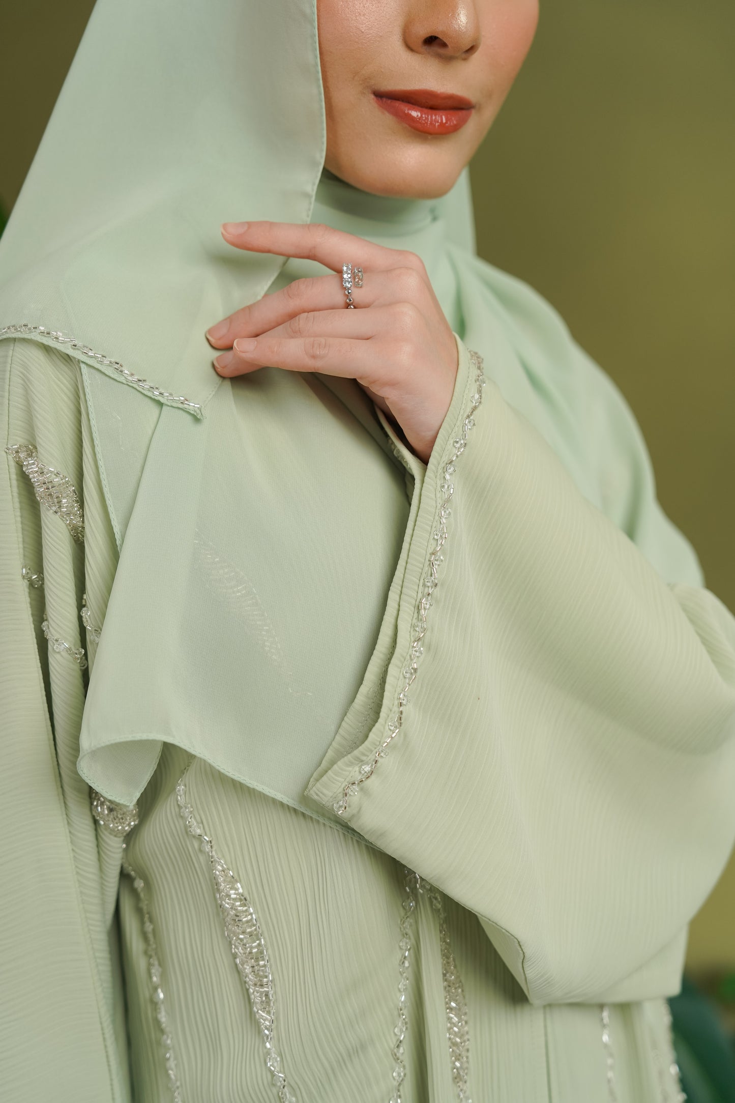 NALEEN ABAYA MINT GREEN