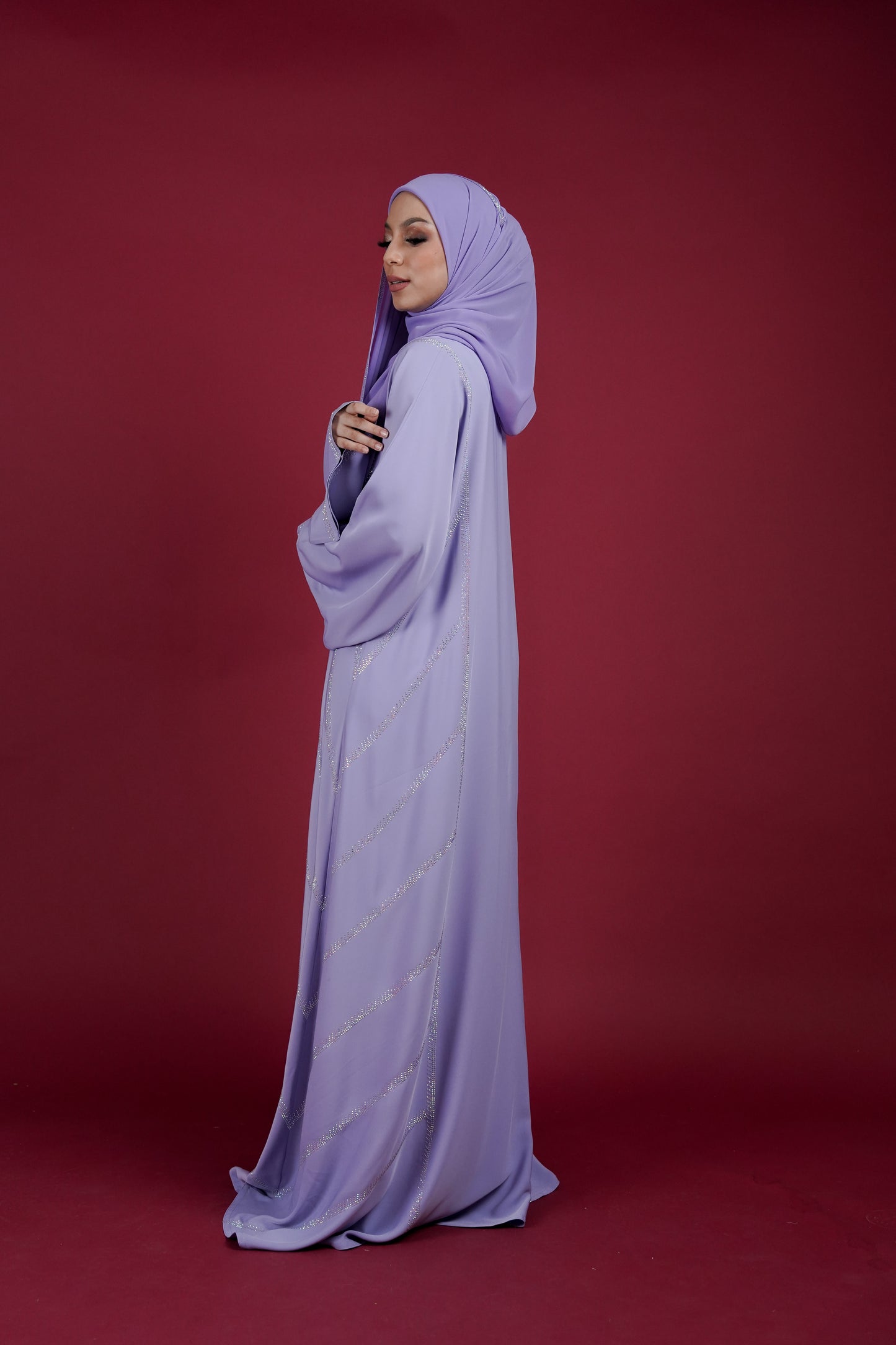 TASMEERA ABAYA DUSTY LILAC