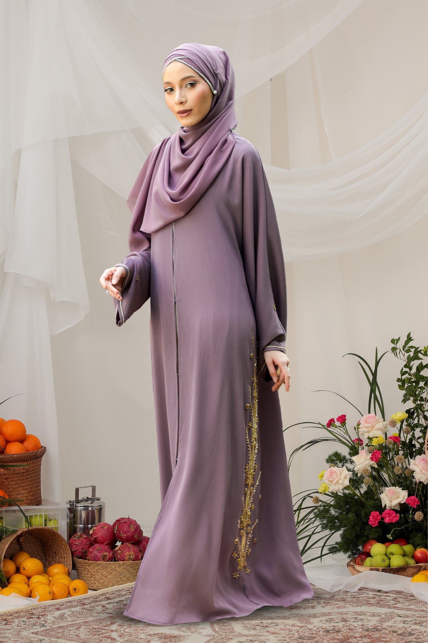 TYESHA ABAYA DUSTY PURPLE