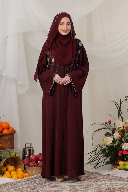 EDREA ABAYA MAROON