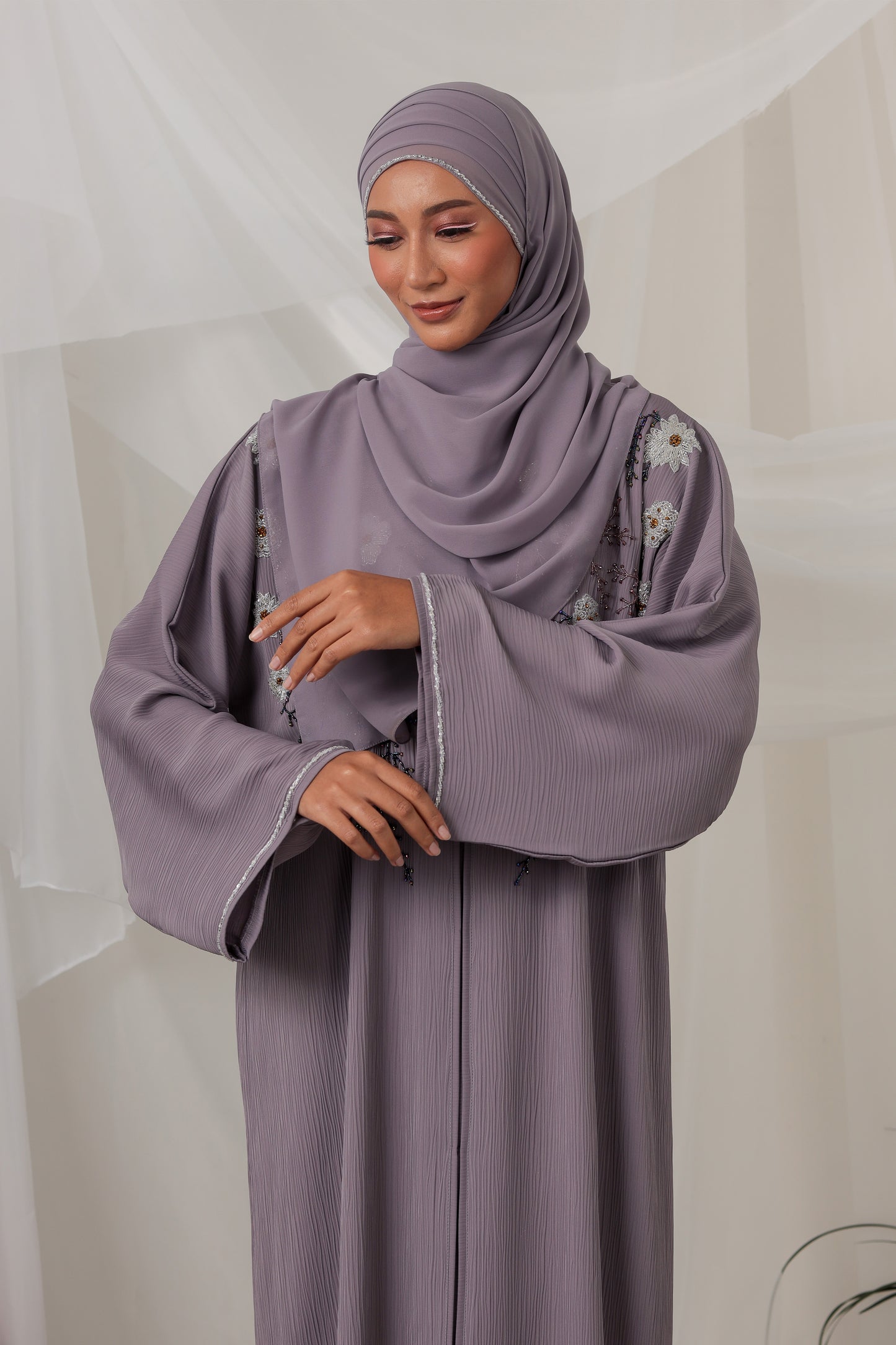 EDREA ABAYA DUSTY PURPLE