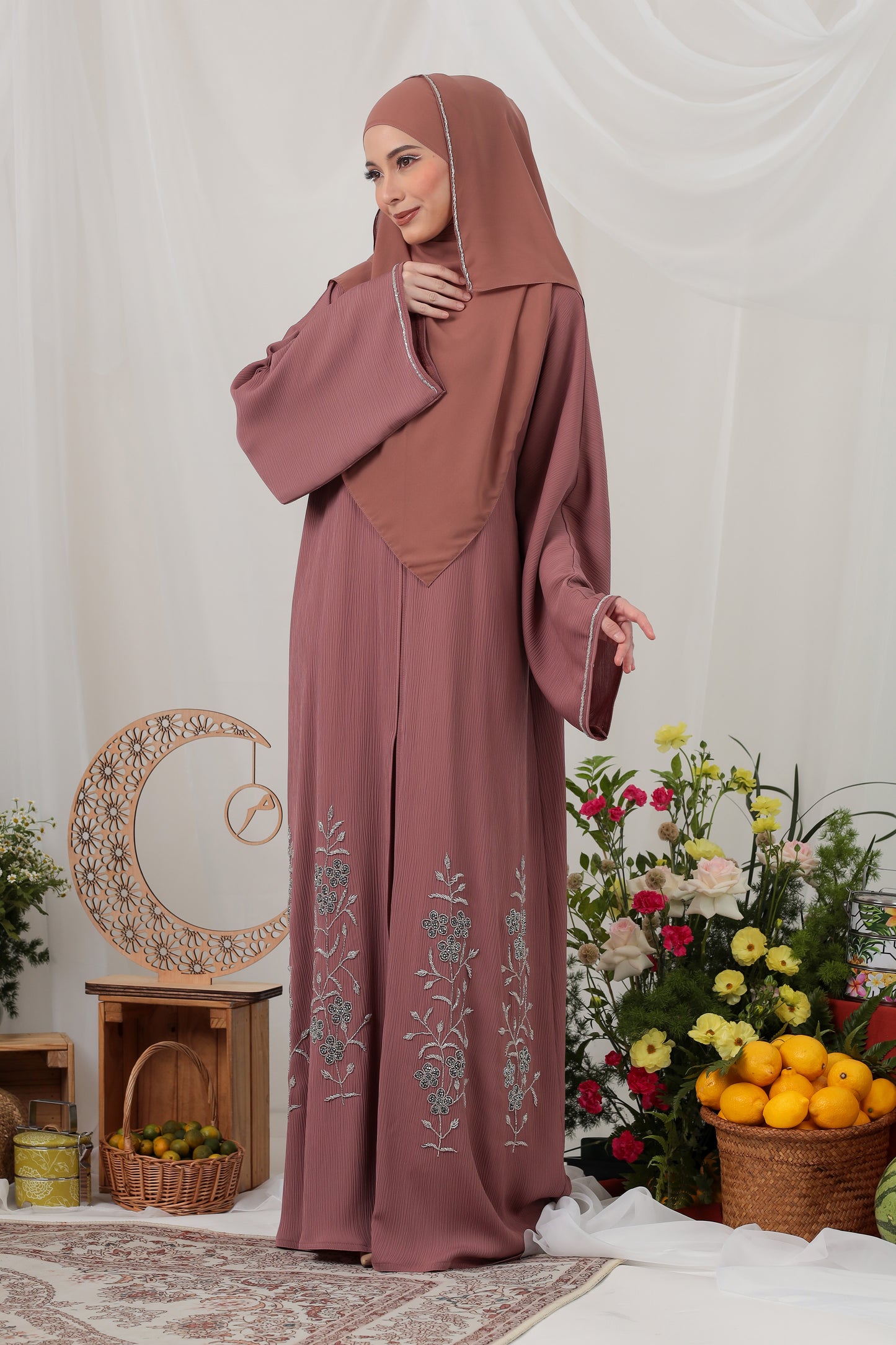 NADA ABAYA DUSTY PINK