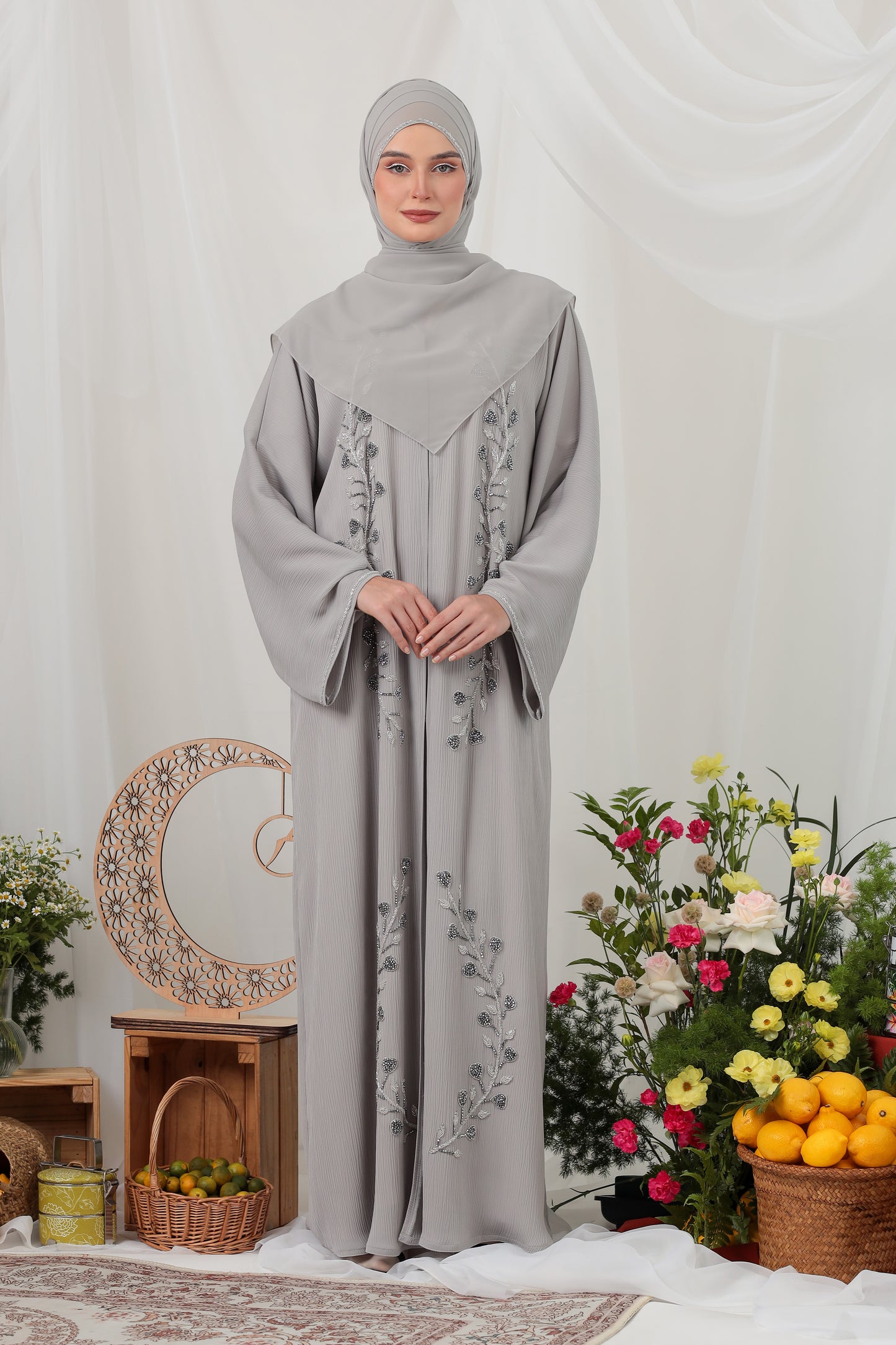 MEHAR ABAYA GREY