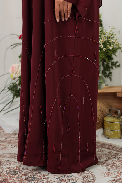 CALISTA ABAYA BURGUNDY