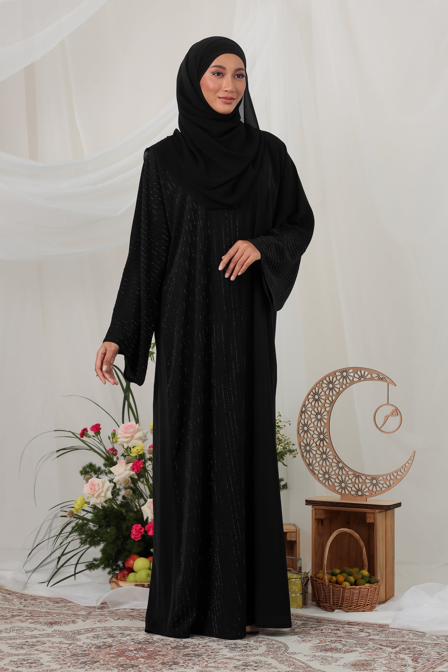 RHEA ABAYA BLACK