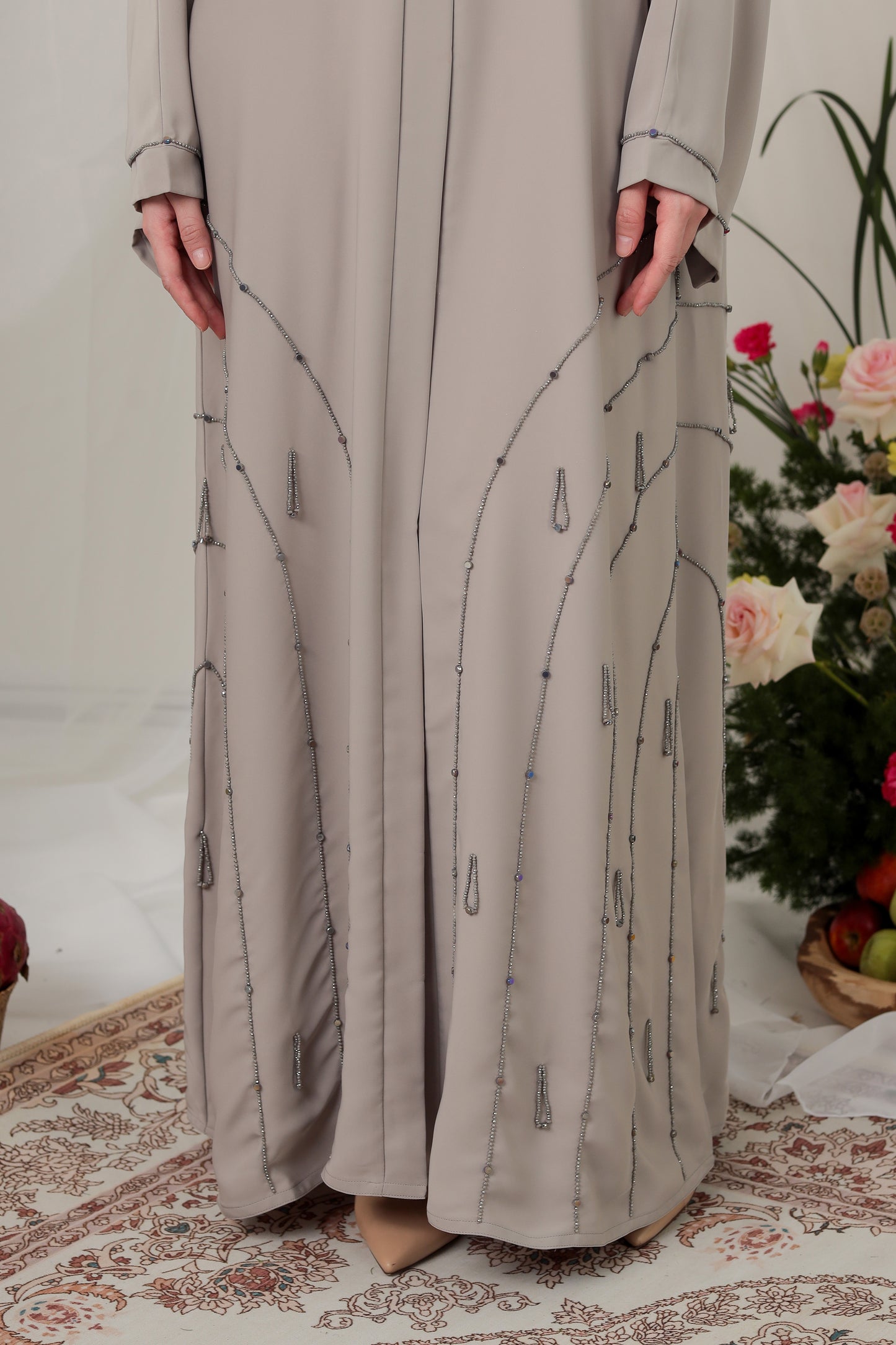 CALISTA ABAYA LIGHT GREY