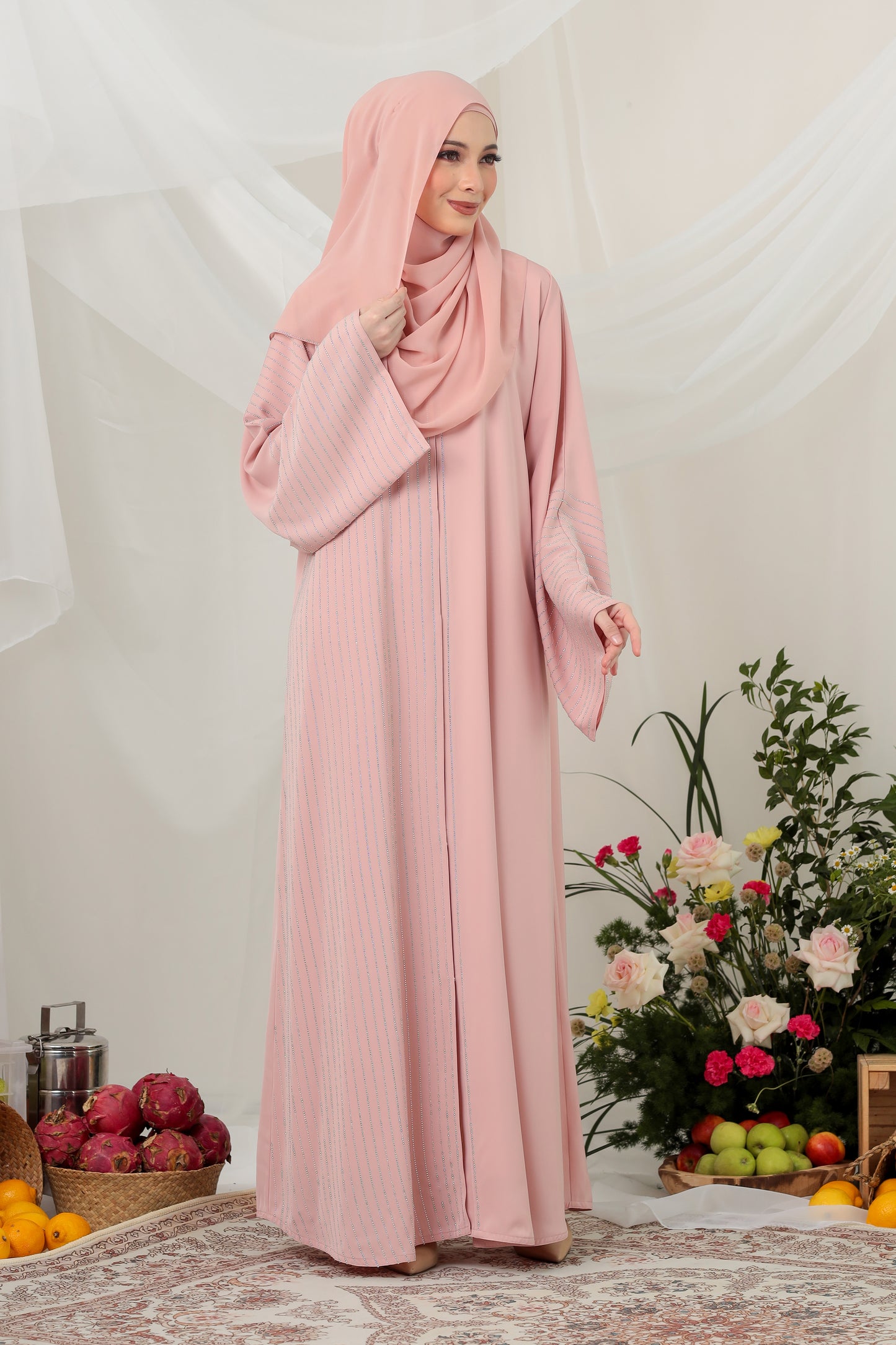 RHEA ABAYA SALMON PINK