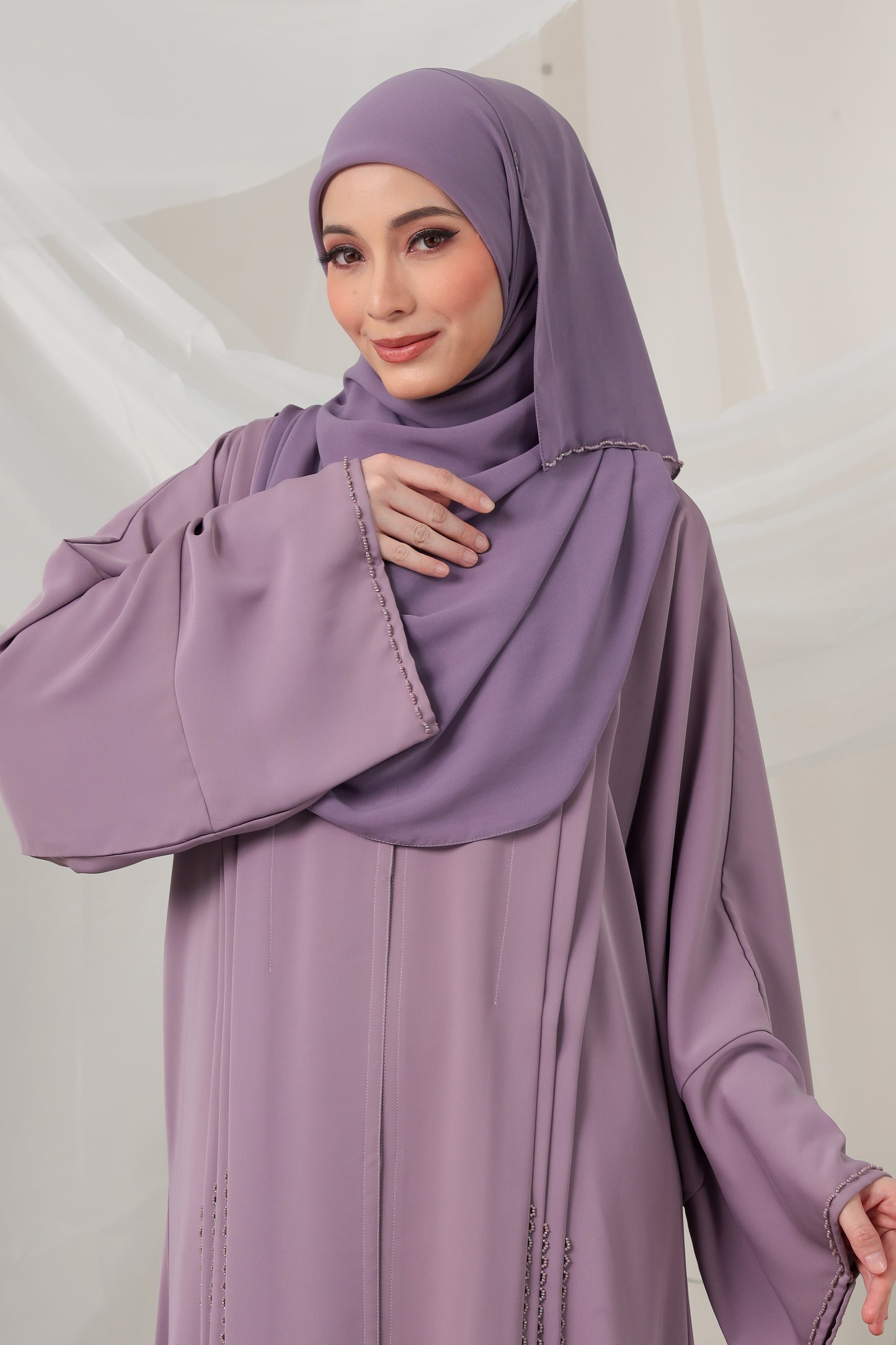 KABEERA ABAYA DUSTY PURPLE