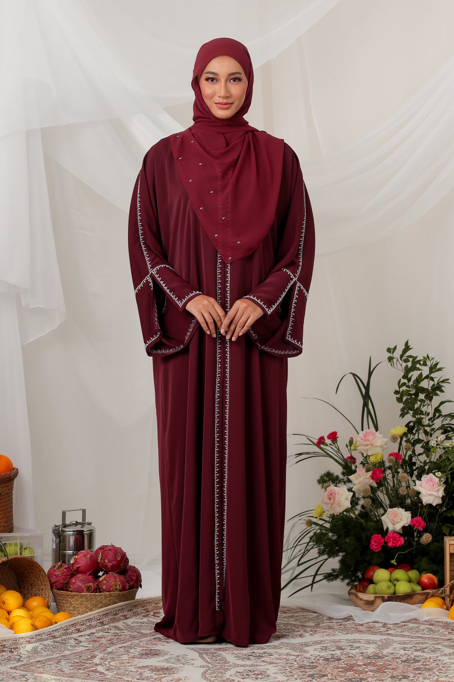 JAMILYA ABAYA MAROON