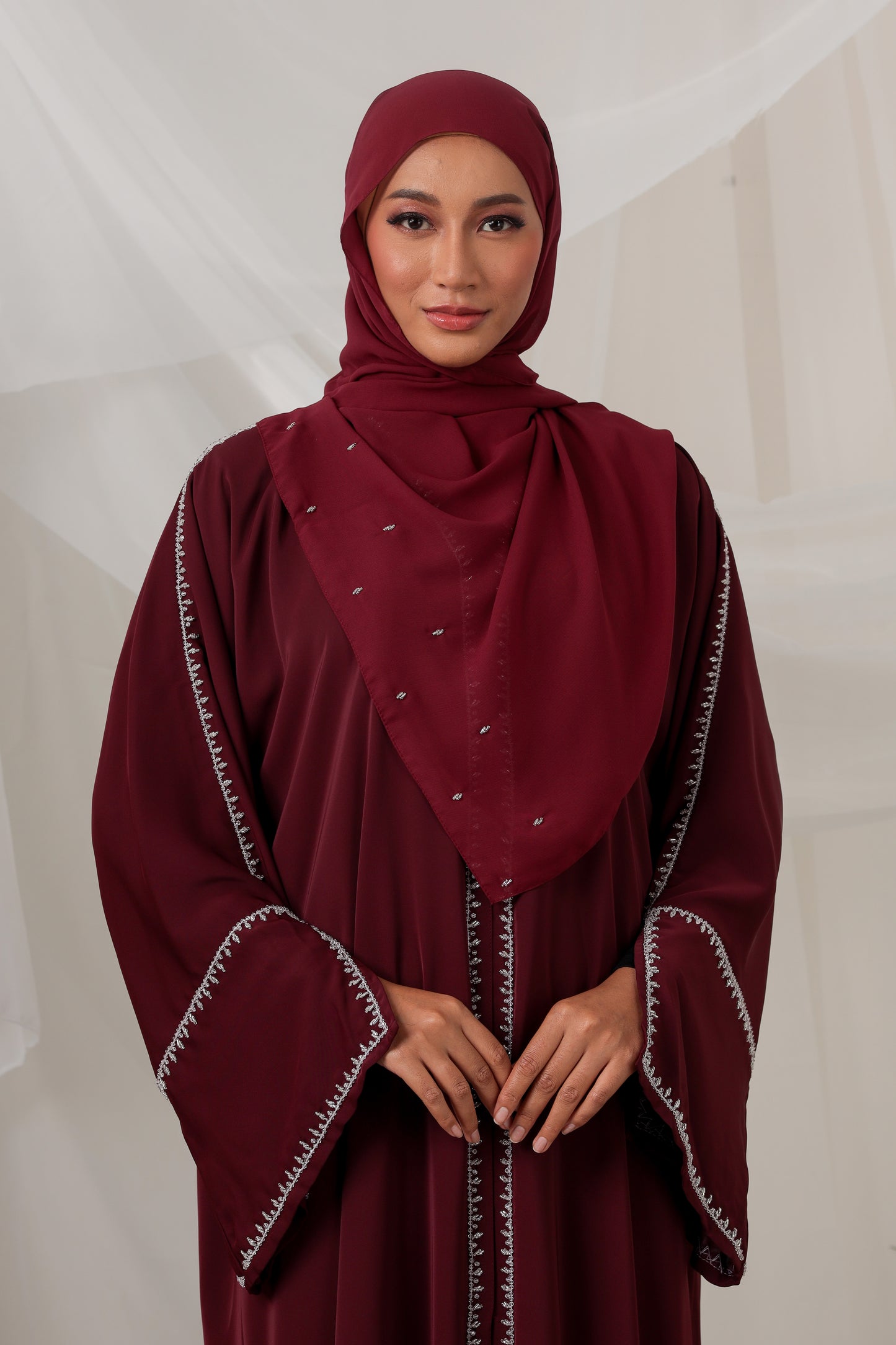 JAMILYA ABAYA MAROON