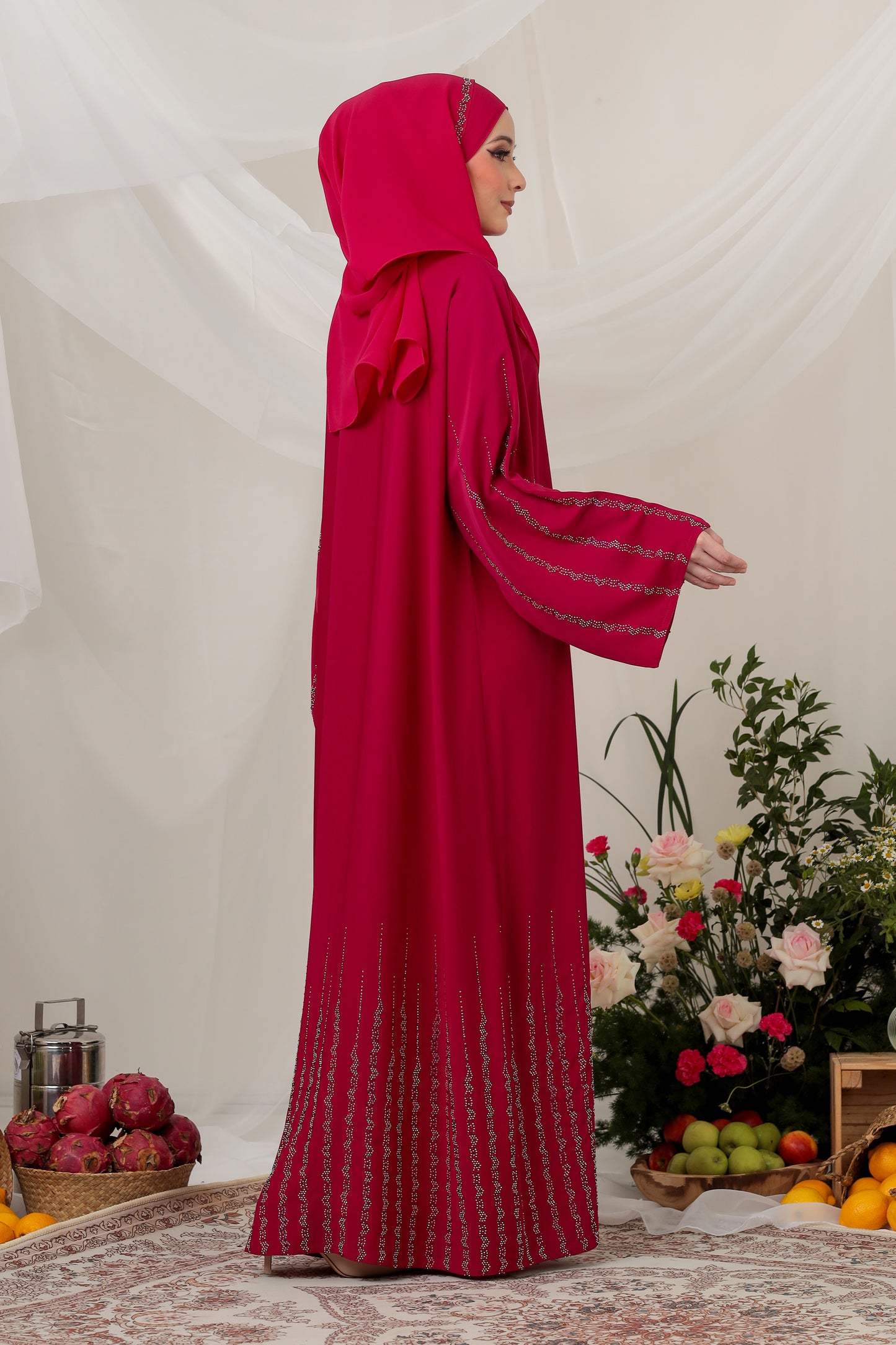 LANA ABAYA SHOCKING PINK