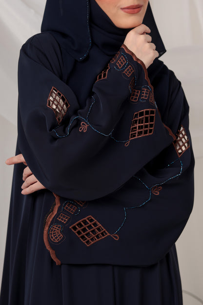 NASREEN ABAYA NAVY BLUE