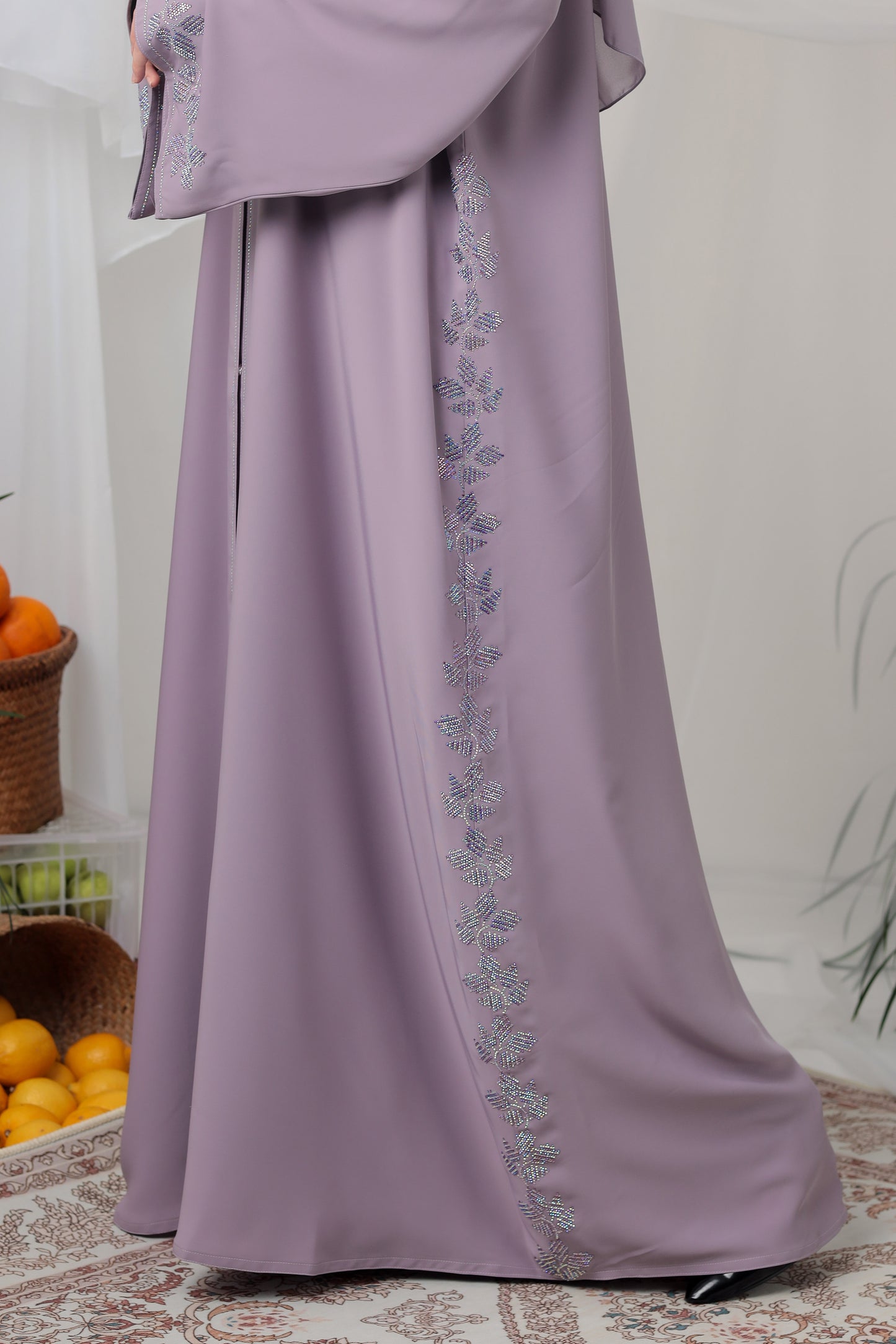 JAWHARA ABAYA DUSTY PURPLE