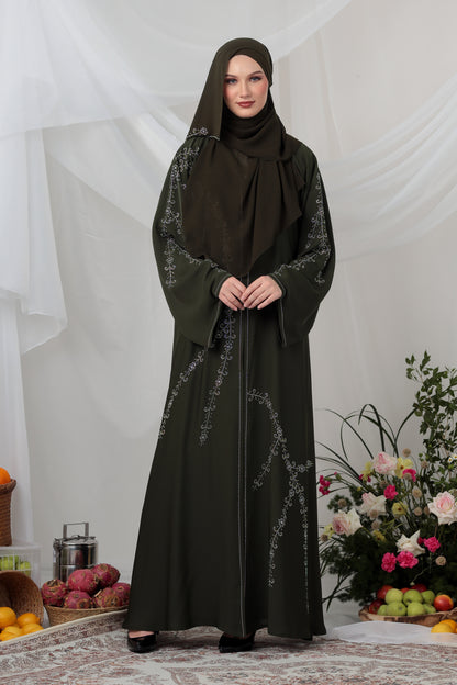 GAMILA ABAYA OLIVE GREEN