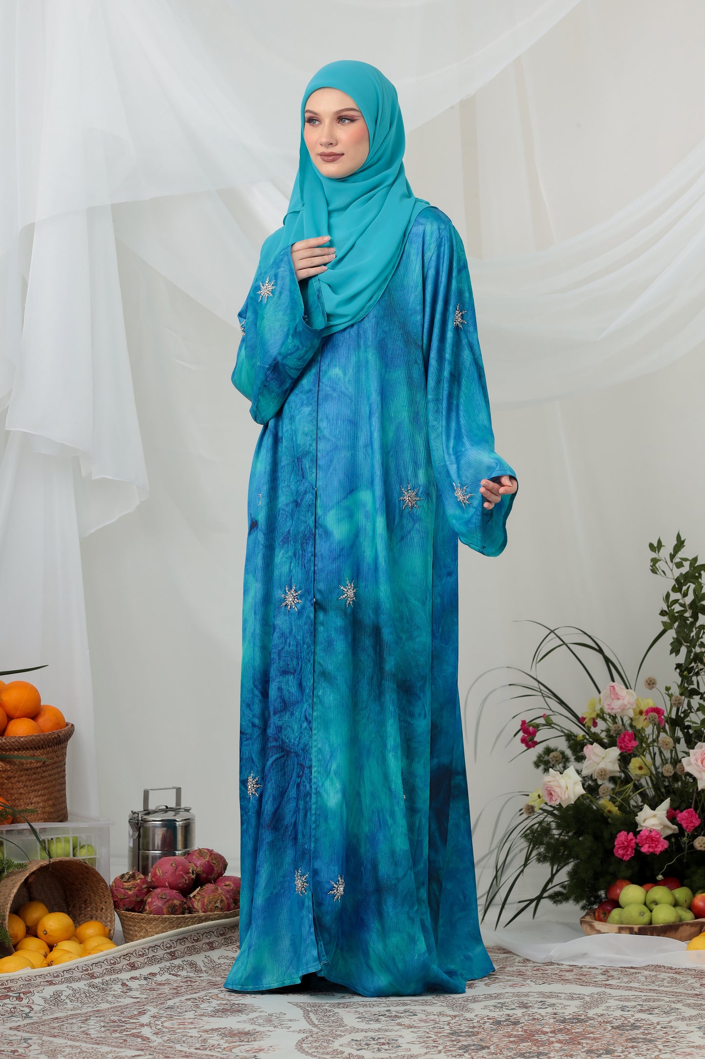 DAFINAH ABAYA SKY BLUE