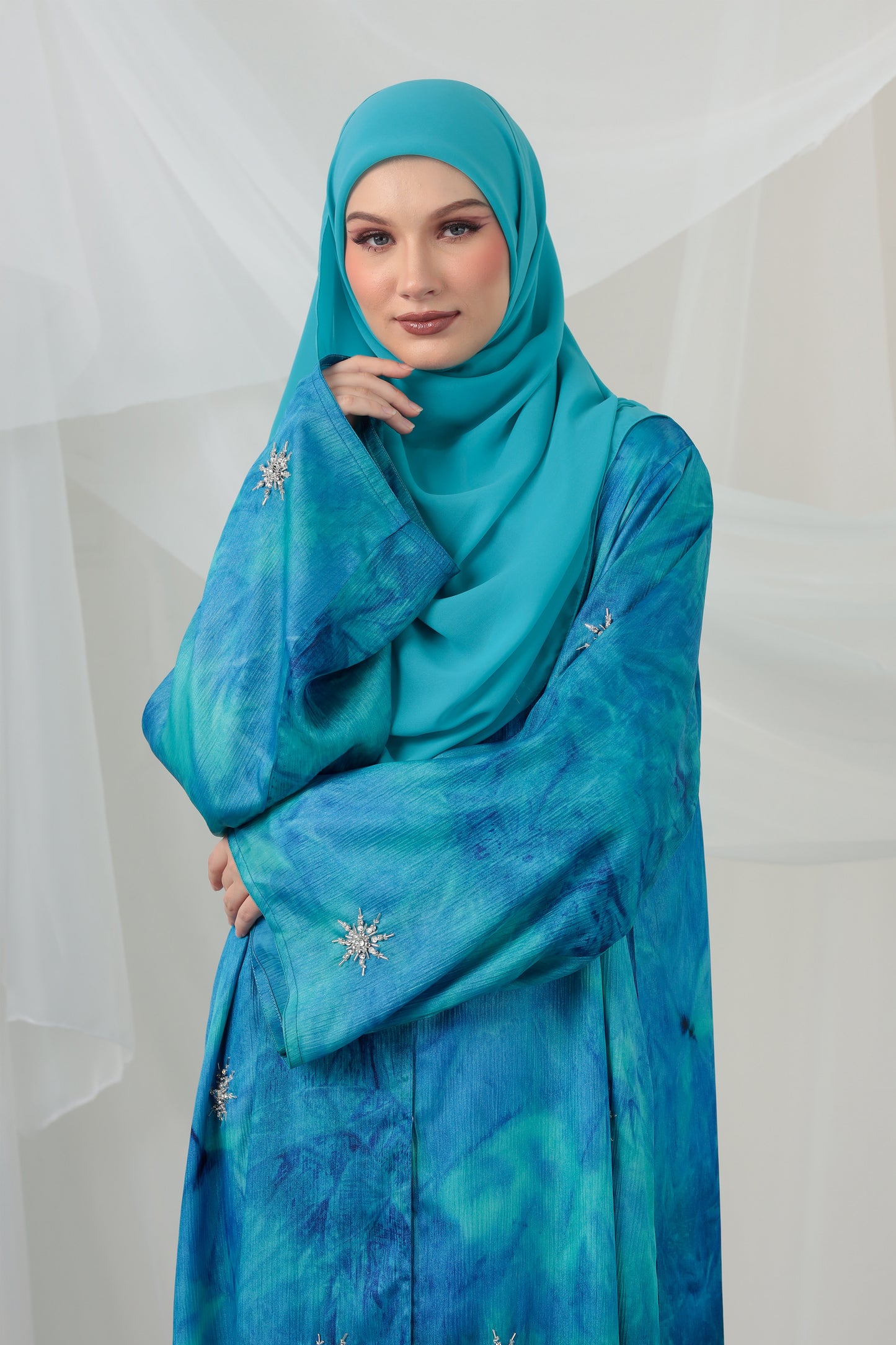 DAFINAH ABAYA SKY BLUE