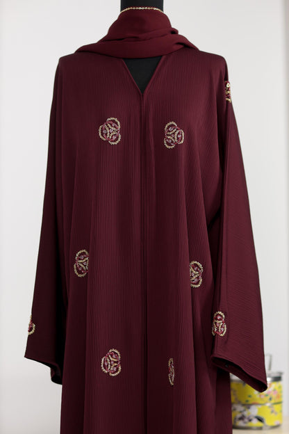 FELORA ABAYA BURGUNDY