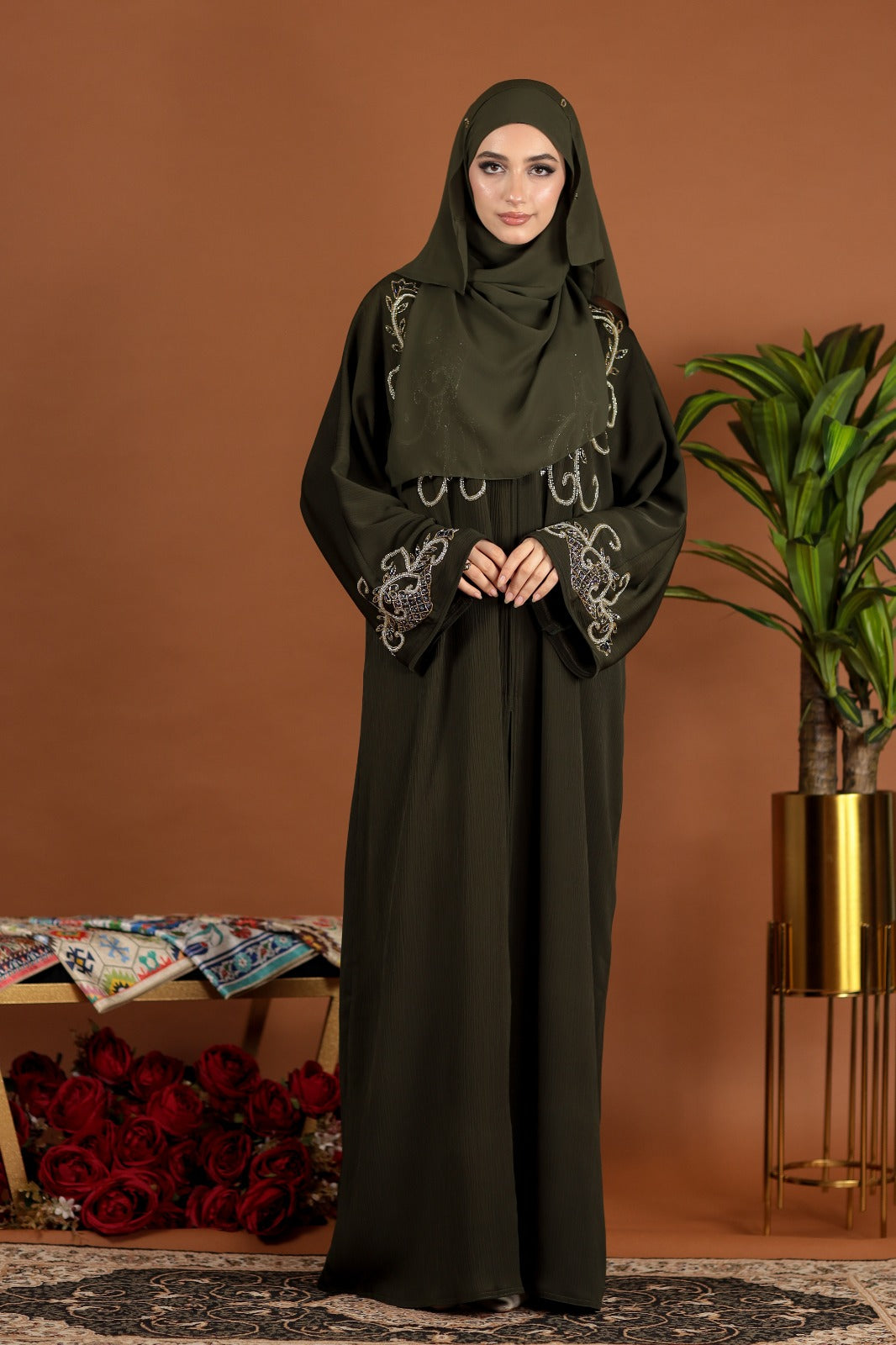 LILY ABAYA DARK OLIVE